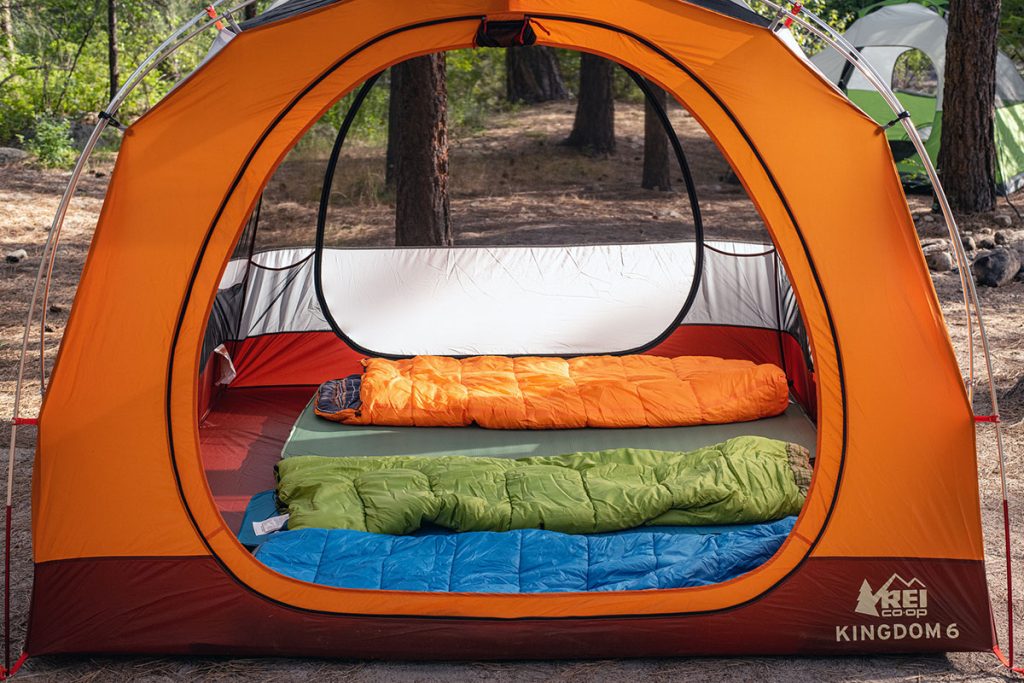 A-tent-and-sleeping-bags