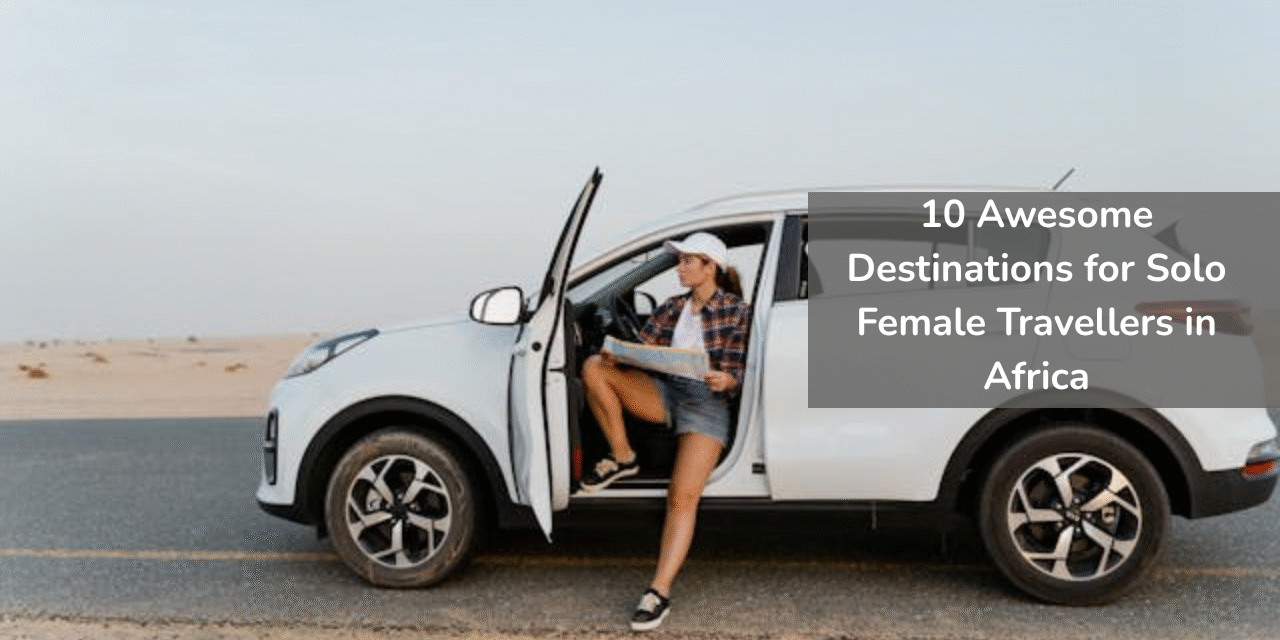 A solo female traveler on the road with a white car and a map A-solo-female-traveler-on-the-road-with-a white-car-and-a-map