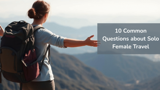 Solo female traveler with backpack overlooking a scenic mountain landscape Solo-female-traveler-with-backpack-overlooking-a-scenic-mountain-landscape