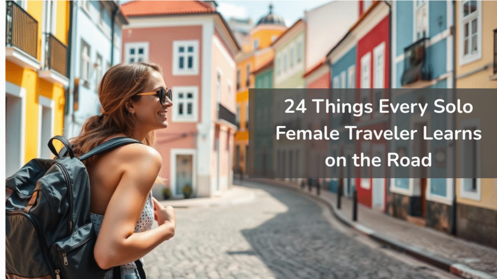 Solo-female-traveler-exploring-a-colorful-street