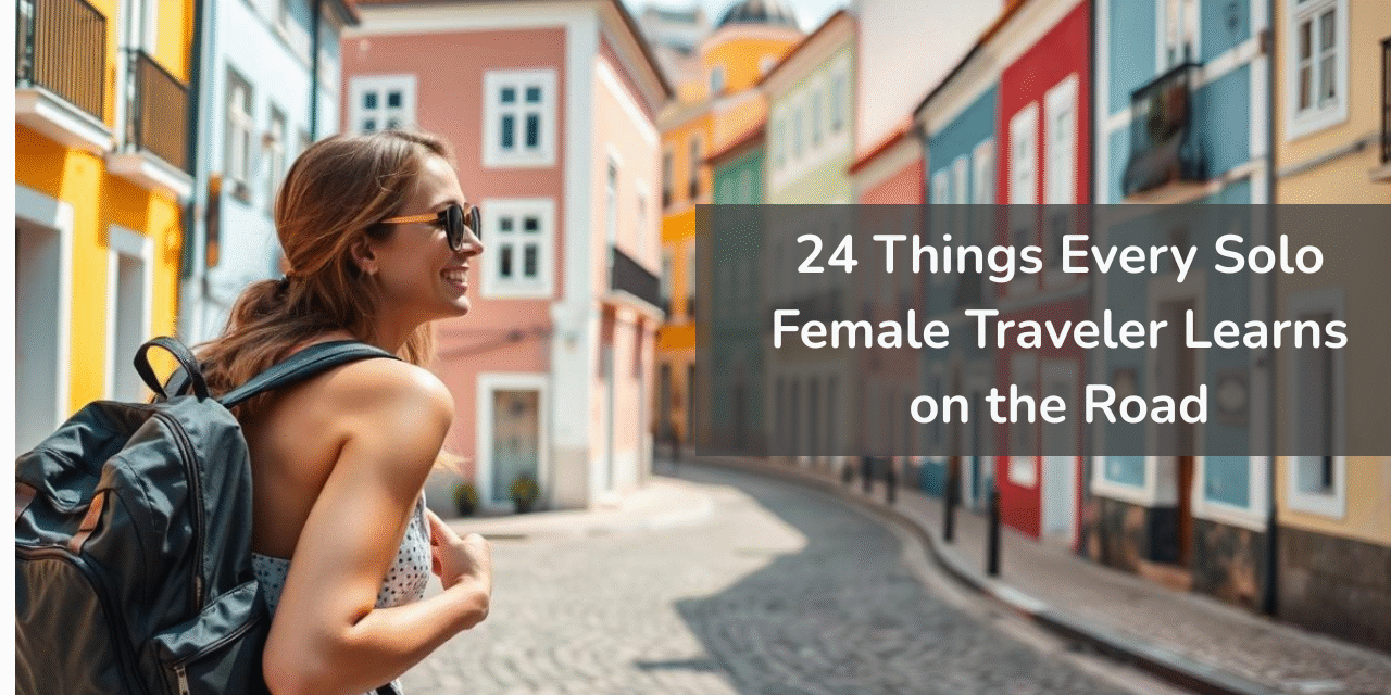 Solo female traveler exploring a colorful street Solo-female-traveler-exploring-a-colorful-street