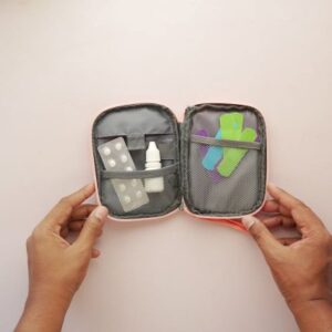 Medicines-and-band-aids-in-a-kit.
